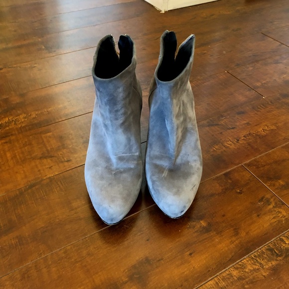Prada Grey Suede Booties 37.5 - Picture 1 of 4
